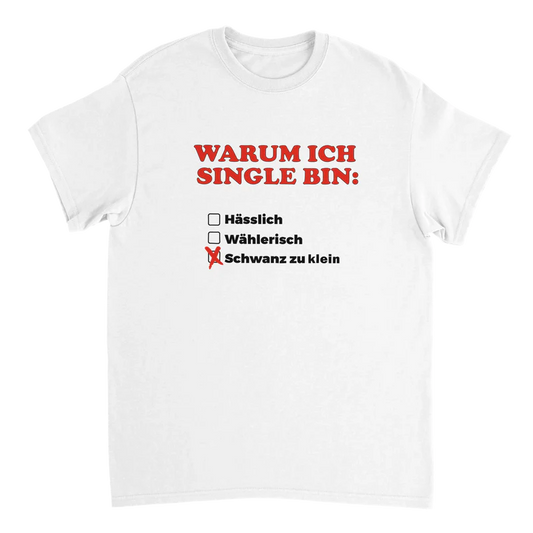 Warum ich single bin klein T-Shirt
